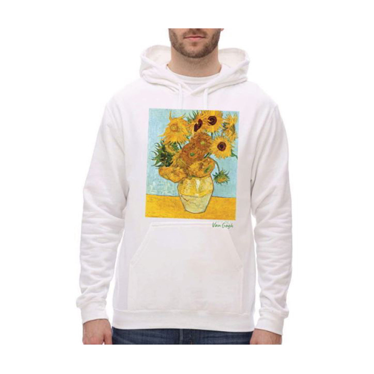 Sunflowers Pullover Hoodie - White