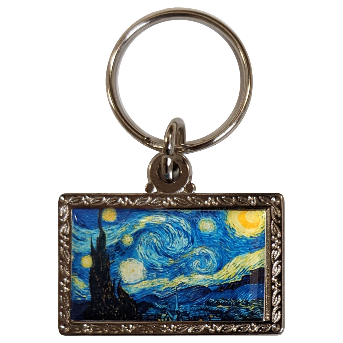 The Starry Night Metal Keychain