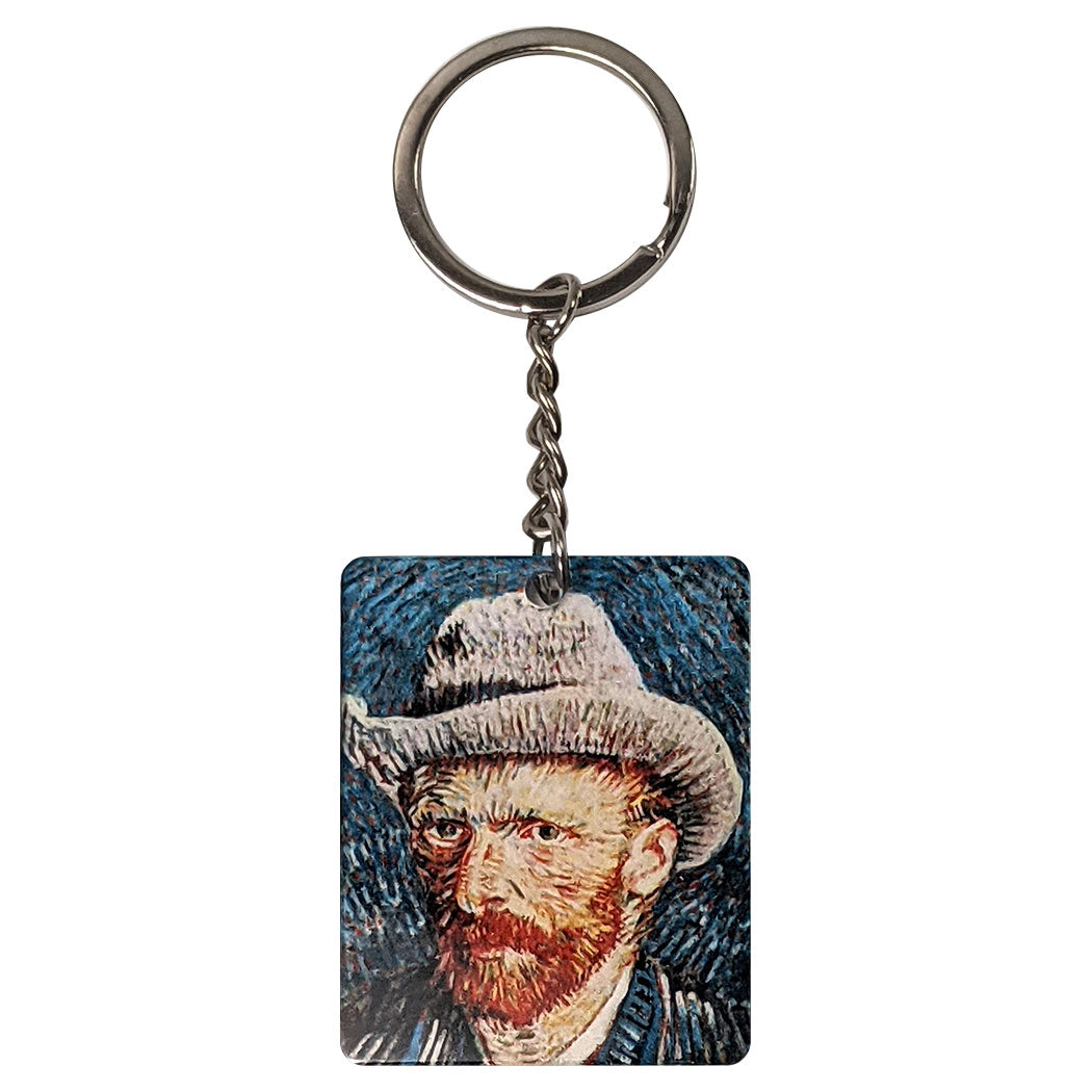 Self-Portrait with Grey Felt Hat Keychain